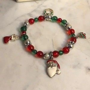 Holiday Charm Beaded Stretch Bracelet
